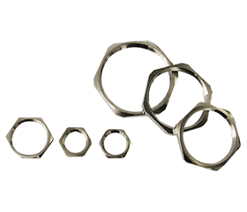 Sechskant-Gegenmutter vernickelt (M) – Bleifrei, aus Messing