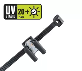 PV-Kabelbinder mit Kantenclip